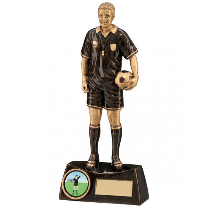 MOTION EXTREME REFEREE FOOTBALL FIGURE RESIN TROPHY - 21CM